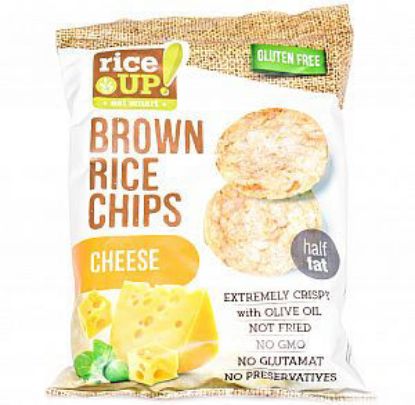 Kép RICE UP BARNA RIZS CHIPS SAJTOS, 60 G