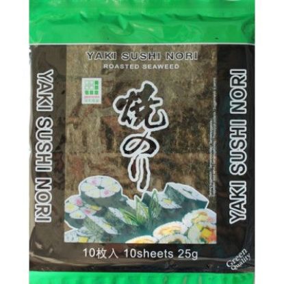 Kép Daruma Yaki Sushi Nori algalap zöld, 10 db, 27 g