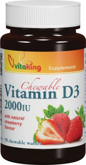 Kép D-vitamin2000IU epres rágótabletta 90db