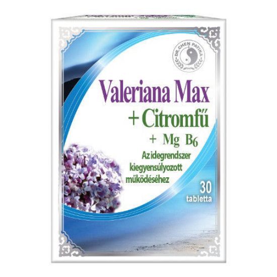 Kép Dr.Chen Valeriana Max+Citromfű+ Magnézium+B6-vitamin tabletta 30db