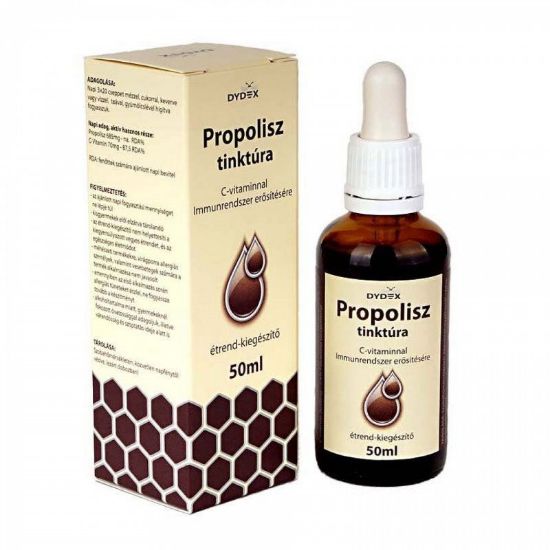 Kép Dydex Propolisz tinktúra C-vitaminnal 50ml (alkoholos)