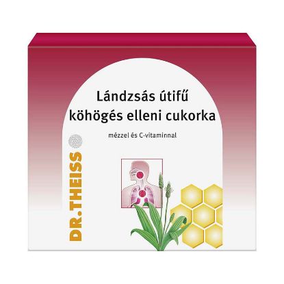 Kép Dr. Theiss Lándzsás útifű köhögés elleni cukorka mézzel és C -vitaminnal 50 g