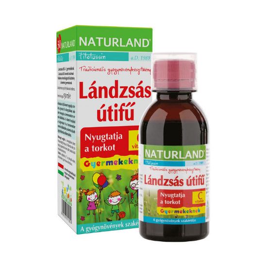 Kép Naturland Lándzsás útifű szirup gyerekeknek 150ml