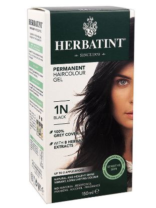 Kép Herbatint 1N Fekete hajfesték, 150 ml