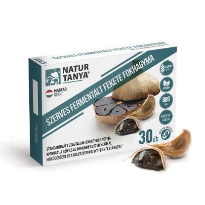 Kép Natur Tanya® Fermentált Fekete Fokhagyma 800 mg 30db